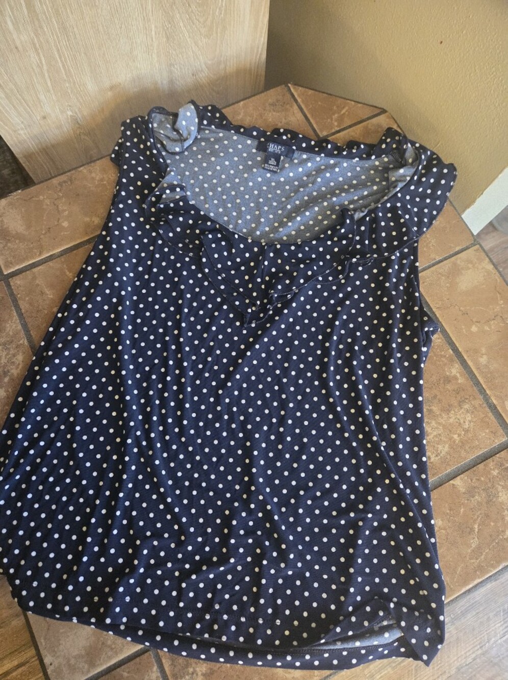 Chaps Navy Polka Dot Circle Shirt